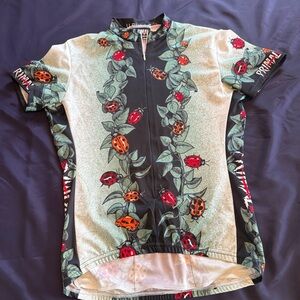 Primal Wear Women's Black and Green Ladybug Jersey